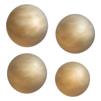 Venus planet with cloudy atmosphere, matte glass style sticker