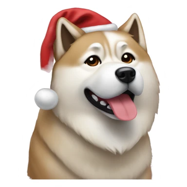 Christmas Akita sticker