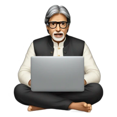 amitabh bachhan with laptop sticker
