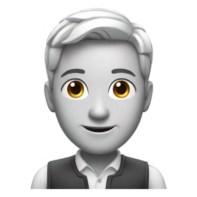 smiling ai male assistant 3d sticker