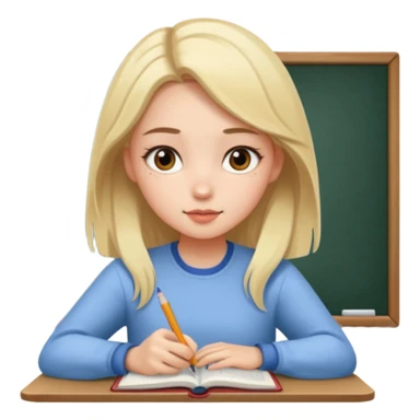 girl studying pretty and aesthetic sticker