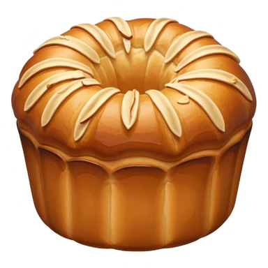 Alsacian kougelhopf with almonds on the top. The base is a bit larger than the top part sticker