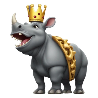 Rhinocéros portant une couronne d’empereur sticker