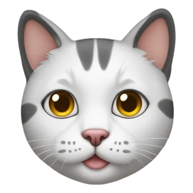 Cat with dog face sticker