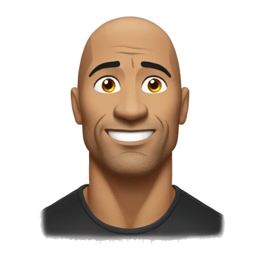 The rock raising one eyebrow sticker