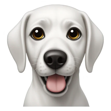 white dog with a black mask  sticker