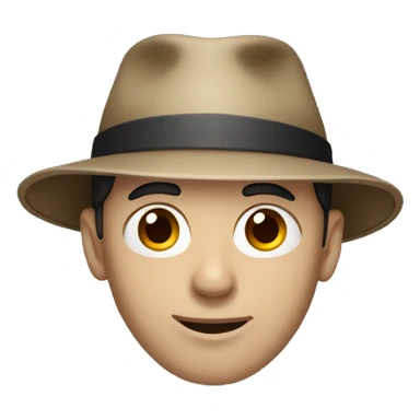 casual male portrait with hat brown eyes sticker