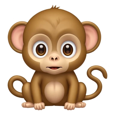 Cute monkey sticker