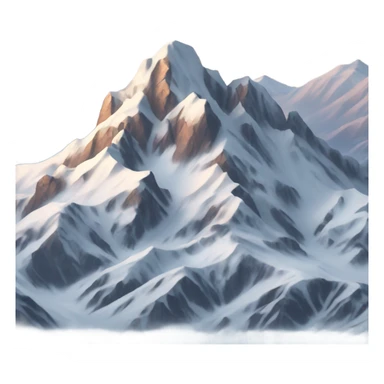 snow on the mountains  sticker