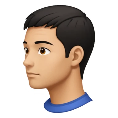 face of a man looking to the right, from the profile sticker