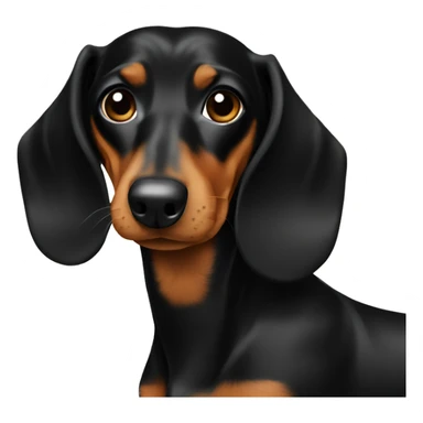 The dachshund is Black and Tan  sticker