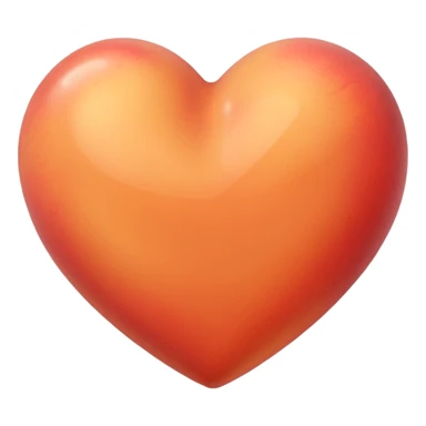 make an image of a peach colored heart emoji sticker