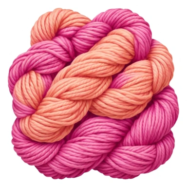 yarn with color like a peach-pinky sunset sticker