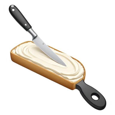 cream cheese spread on a knife sticker