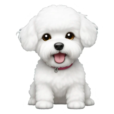 Mini doc white Bichon Frise sticker