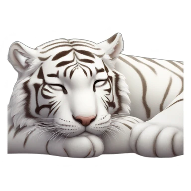 White tiger sleeping zzz sticker