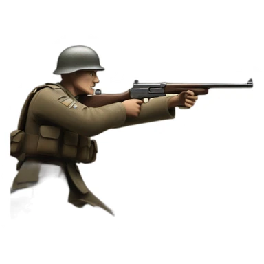 german soilder from 1945 shooting another soilder sticker