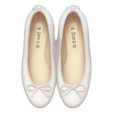 Flat ballet shoes Chanel  white sticker