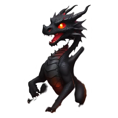 Black dragon breathing red flames, covered in thorned roses, surrounded by lanterns candles and fairy lights sticker