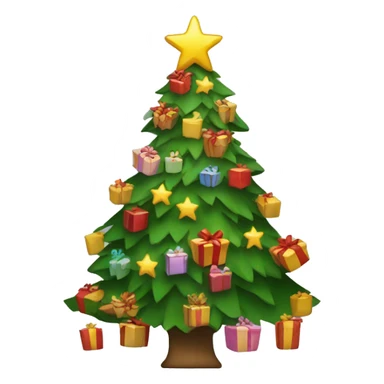 christmas tree with presents  sticker