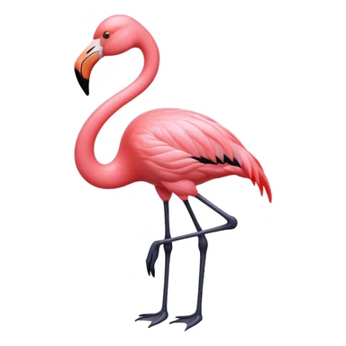 Black flamingo sticker