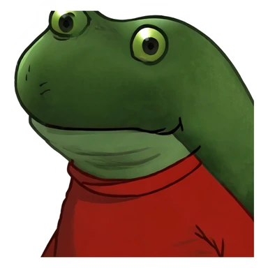 Lizard wearing red sweater  sticker