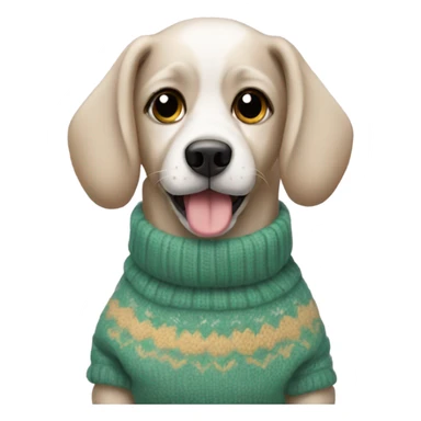 Dog in a sweater  sticker