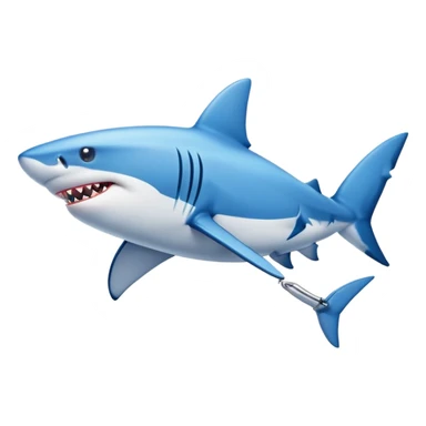 Shark with blue Nikes shoes on sticker