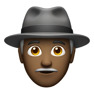 gray guy with hat serious sticker