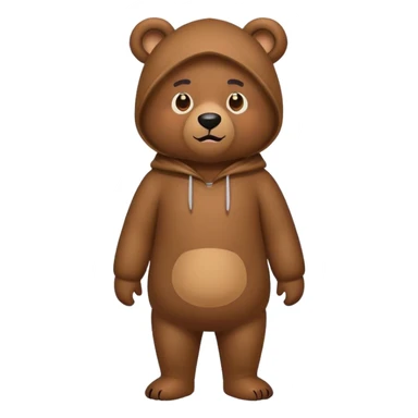black man wearing a bear costume sticker