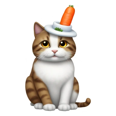 snowman on a cat sticker