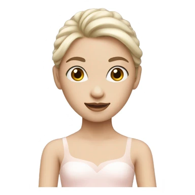 ballerina with white skin color  sticker