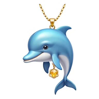 Dolphin wearing a necklace sticker