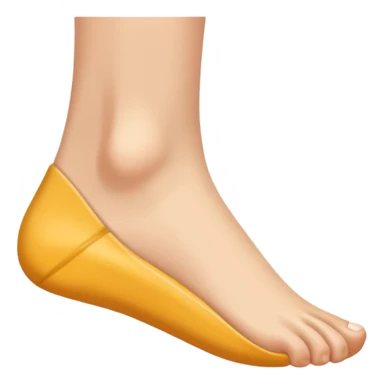 foot with a pronounced arch, side view, simple and clear design sticker