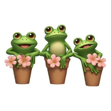 Frogs on front porch  sticker