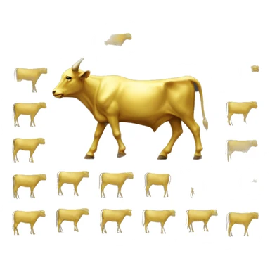 Golden calf sticker