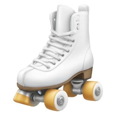 White artistic rollerskates sticker