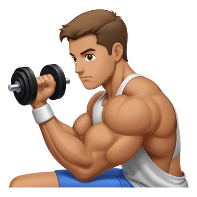 man weighted wrist curl sticker