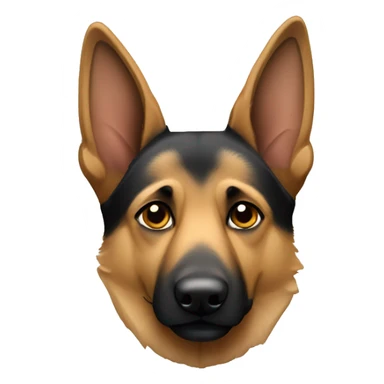 German Shepard dog with folded ears  sticker