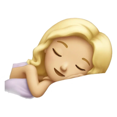 Blonde girl sleep  sticker