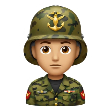 crie emojis de um militar do corpo de fuzileiros navais sticker
