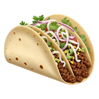 Mexican street taco with soft muted colors sticker