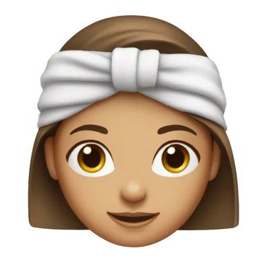 girl with brown hair and spa towel on head sticker