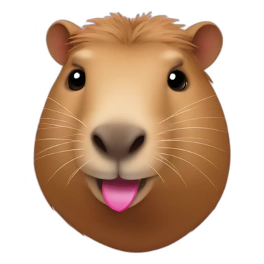 Capybara with a heart above it sticker
