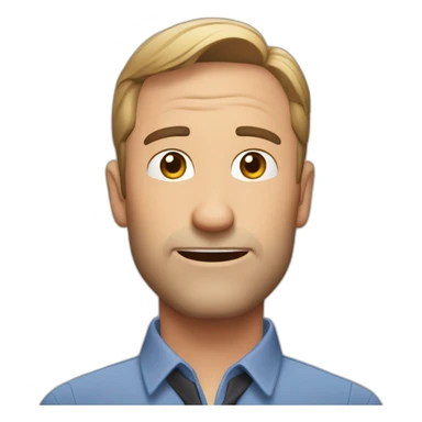 Steve Carrall from office funny face sticker