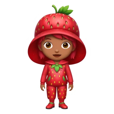 A strawberry outfit sticker