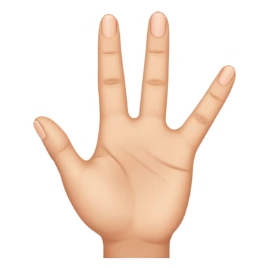 3 fingers up hand  sticker