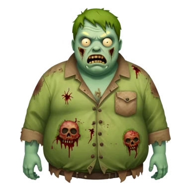 Fat zombie sticker