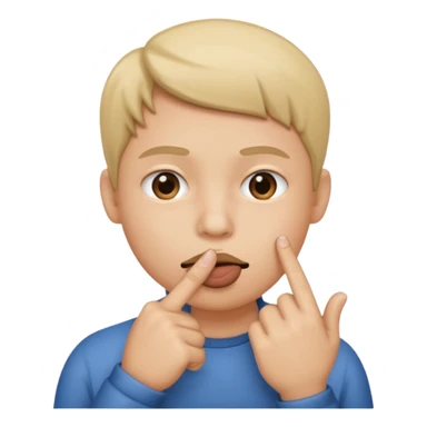 Boca con un dedo sticker