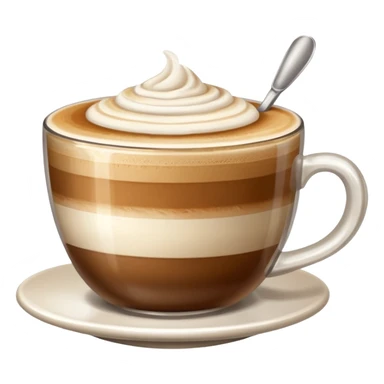 Genera un emoji di un cappuccino senza sorriso con un solo manico senza fiamma sopra sticker